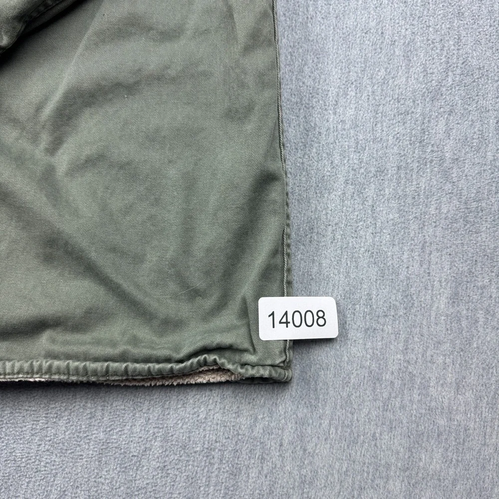Levis Shirt Jacket Mens XL Green Sherpa Lined Canvas Shacket‎ Button Up Coat